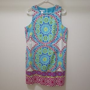 London Times patterned shift dress